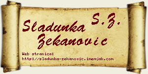 Sladunka Zekanović vizit kartica